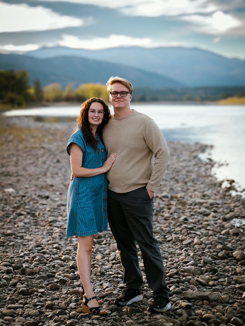 Madison Johnston (left), DanceXplosion's instructor, on a riverbank near Thompson Falls